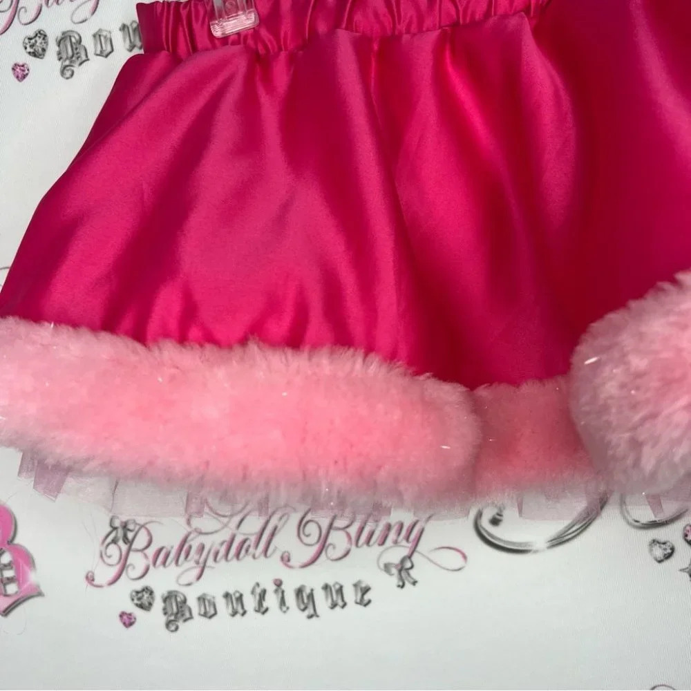 Victoria secret sexy little things skirt Christmas pink furry fur bottom sparkly - Picture 10 of 11